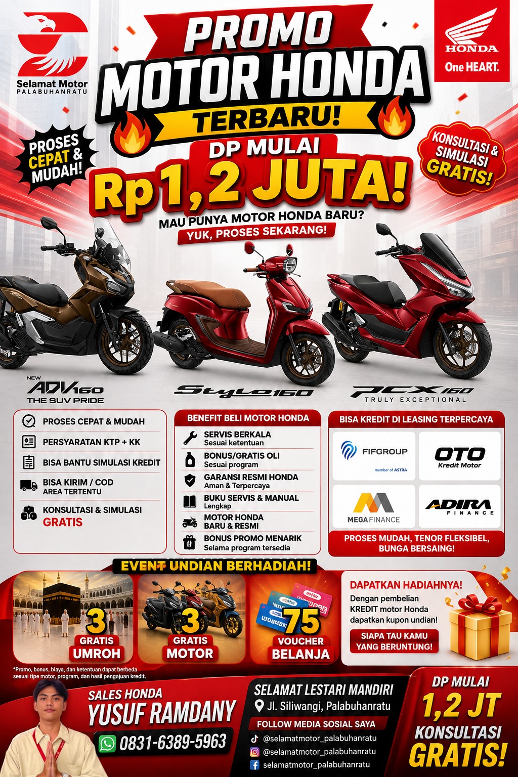 Promo motor Honda SELAMATMOTORPLARA